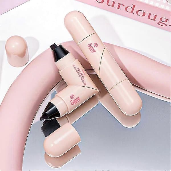 Dual-Tip Eyeliner Stencil med Roterende Præcision for Langvarig Definition Pen Brown