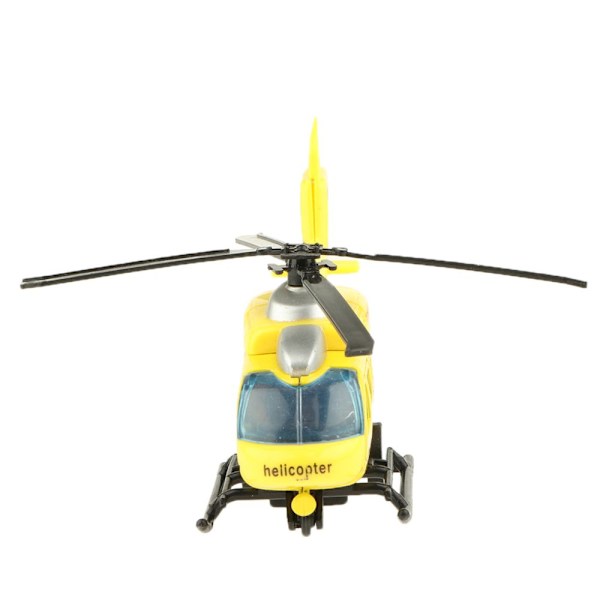 1:43 Skala Helikopter Diecast Modell Leksak Dra Tillbaka Leksak för Barn Pojkar Gul