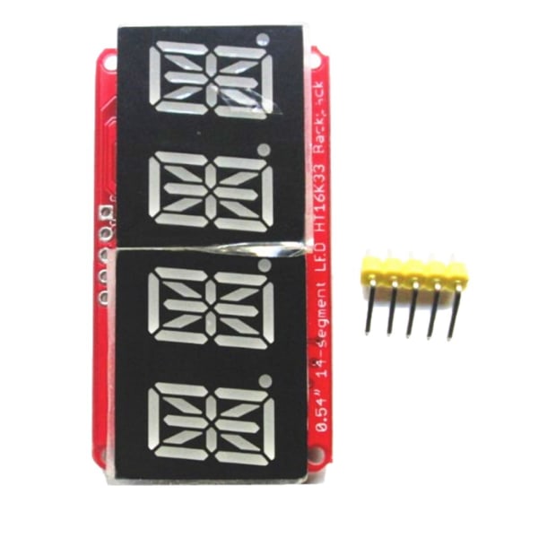 0,54 4-bitars digital LED-displaymodul I2C-gränssnitt för Arduino Röd Gul