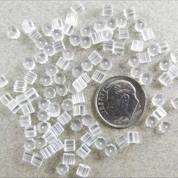 Silikon øredobber, 200 stk myke øreplugger, transparente øredobber