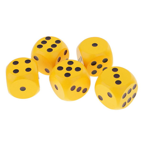 5 st/set 3cm trätärningar d6 tärningar prickade sexsidiga tärningar för d u0026 d leksak trpg