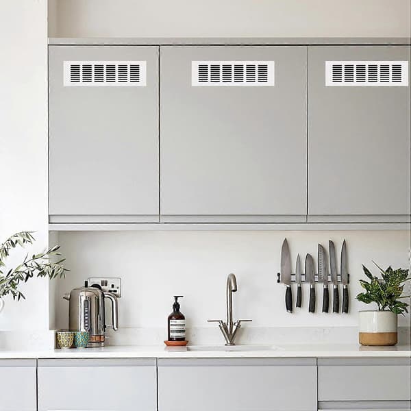 Stycken infälld luftventilgaller i aluminiumlegering, ventilationsgaller, justerbart vinkelutvändigt luftgaller för garderobs- och rumsventilation, silver, 25*8cm