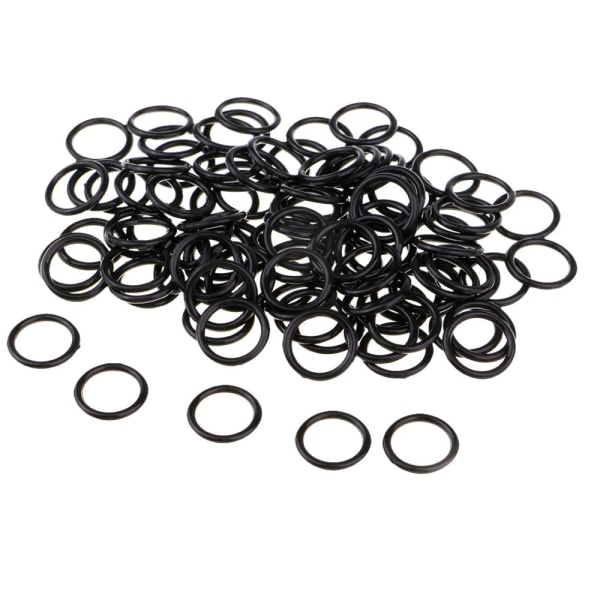 100 st/lot BH-band Justerare Slider Krokar 0 Ringar Sömnad Lingerie Svart 8mm
