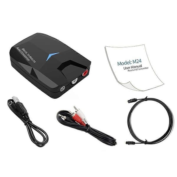 Digital til Analog Adapter Bluetooth-kompatibel Audio Adapter 3.5mm Udgang