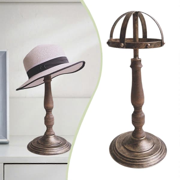 [RM]Hat Stand Bordplade Hatteholder Pladsbesparende Stående Bærbar Display Organizer til