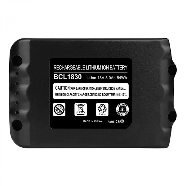 Uppladdningsbart litiumbatteri för Maki BL1830 BL1850 Stor kapacitet 6000mAh