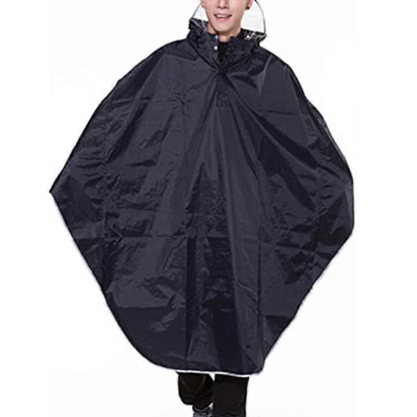 Vanntett regnponcho sykkel regnkapper lett gjenbrukbar Dark blue