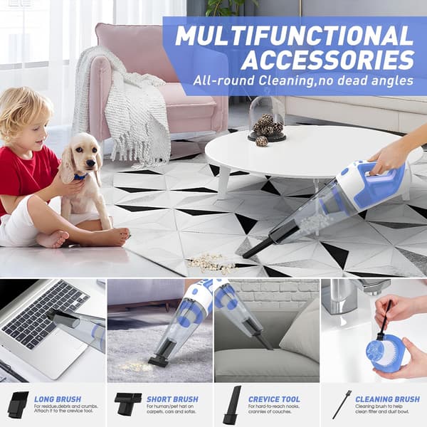 150W Handheld Car Vacuum Cordless, Handheld Vacuum Cleaner with Powerful Suction