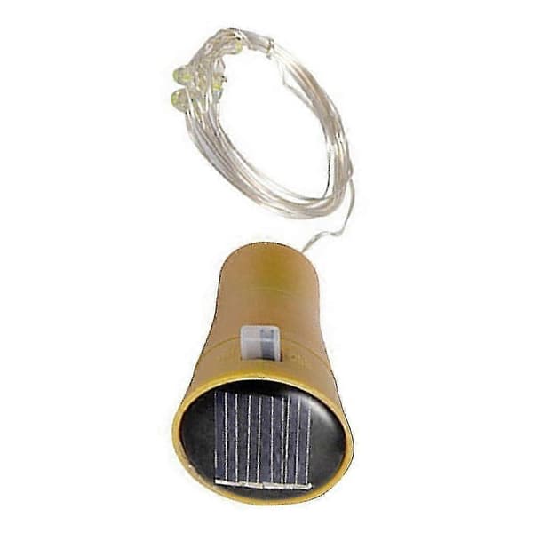 10-pack Solar Vinflasklampor 20 LED Solar Kork Koppartråd