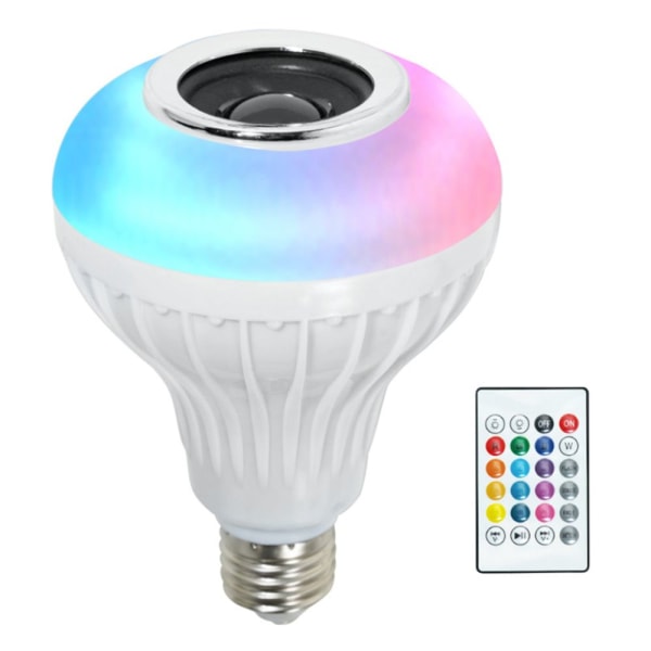 2x färgskiftande trådlös Bluetooth lampa LED Smart musik högtalarlampor