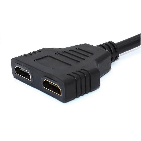 HDMI Splitter Adapterkabel HDMI Splitter 1 ind 2 ud HDMI Han til Dobbelt HDMI Hun 1 til 2 [MI]