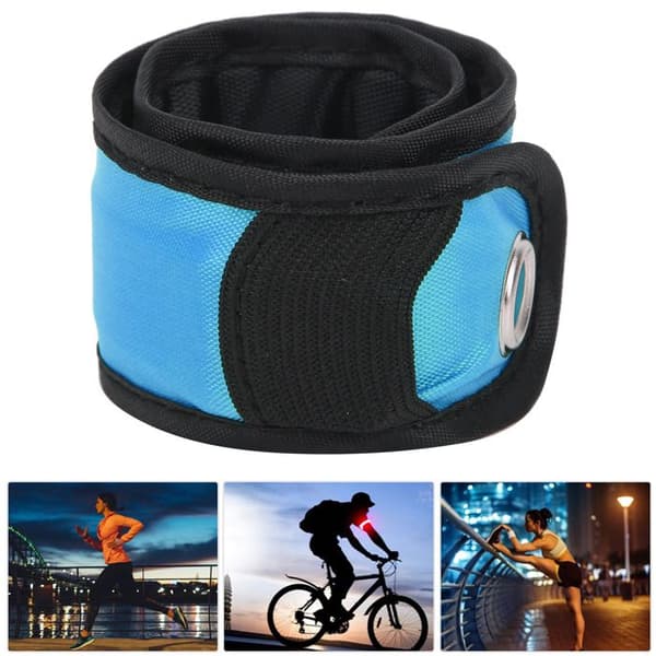 Blinkende LED-armbånd til udendørs natløb, lysende armbånd til cykling, blå