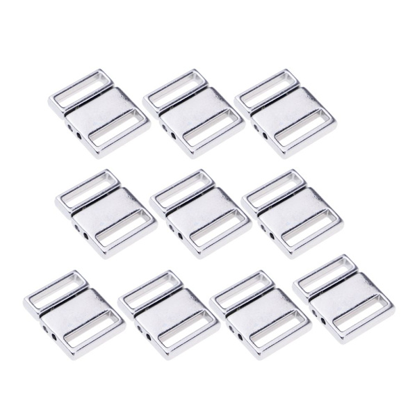 10 set bikini clips hake och snäpp metallrem bh baddräkt 11mm