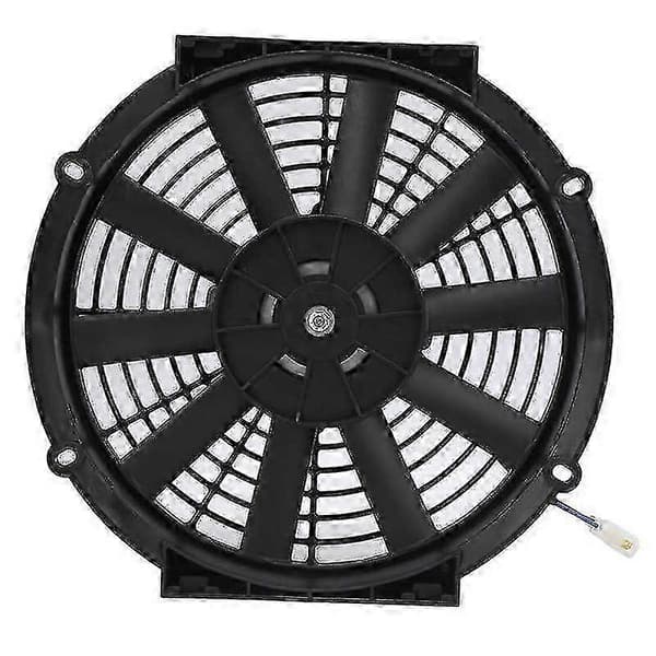 Elektrisk køleventilator 24V DC-motor vendbar 10 lige blade ABS jernmateriale universal bilradiator