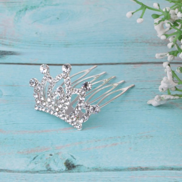 Mini Metall Prinsessa Drottning Krona Smycke Leksak för 1/3 1/4 BJD Dockor Vit