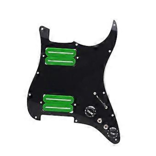 [RM] Electric Guitar Pickguard Pickup Assembly Scratch Plate Practical Robust (Black Green)