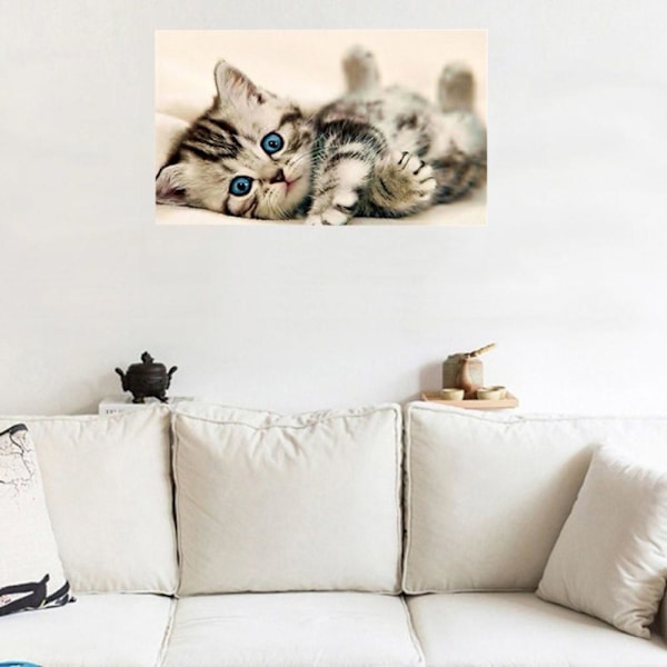 DIY Måla Diamant Broderi Korsstygn Konst Kit Heminredning Katt