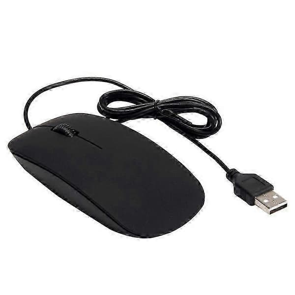 Ultra Tynd USB2.0 Kablet Optisk Mus 1200dip 3 Knap USB Mus til Computer PC Laptop Sort Hvid-Sort