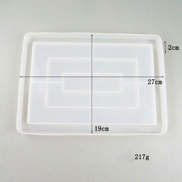 DIY Silikonbricka Form Epoxiharts Gjutform Underlägg Hantverk 27x19x2cm