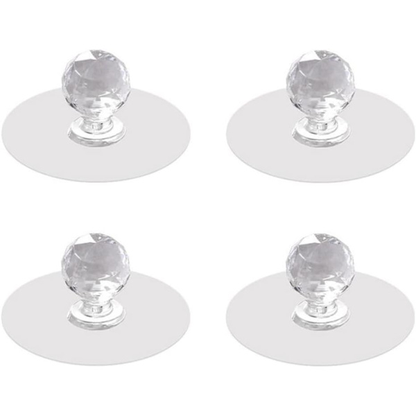 4 pieces (transparent) self-adhesive knobs, cabinet handles[RM]