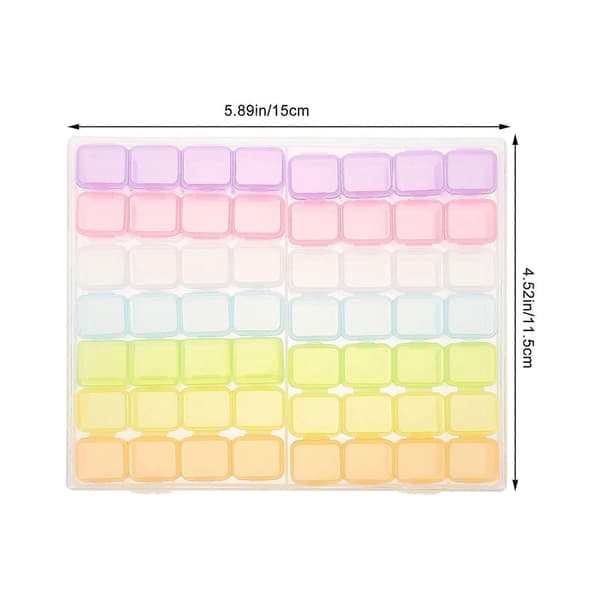 Neglekunst Organizer Boks Manicure Tilbehør Opbevaring til 1 sæt med 56 Gitre