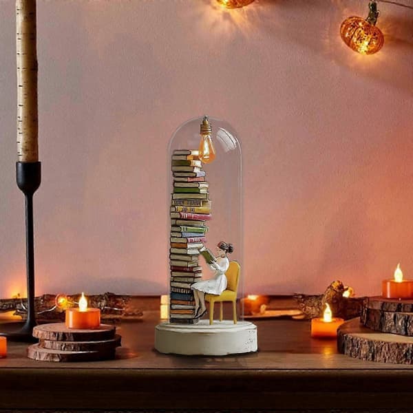 [RM]2025 Hot Reader Night Light Eye Book Night Light Stacking Book Light Reading Corner Lighting Glass Ceiling Light-B A