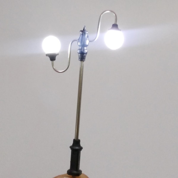 5 st Mini Modelljärnväg Järnvägslampa LED Gatubelysning HO Skala 1:100 B