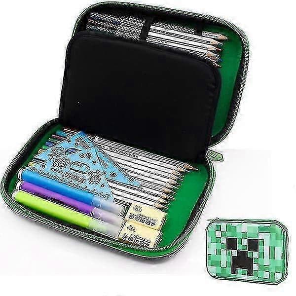 Ekstra stor kapasitet Minecraft penal og arrangør for skolemateriell