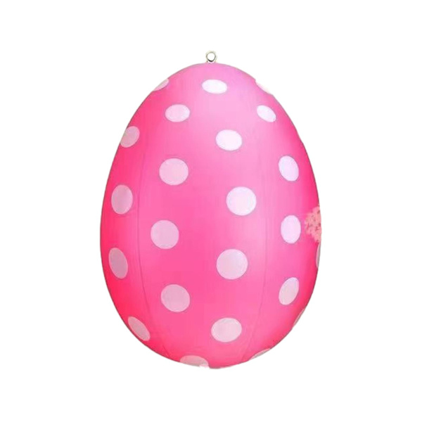Påskägg Tåligt Stark Färg Påsk Uppblåsbart Ägg Ornament för Trädgård Festliga Dekorationer Pink