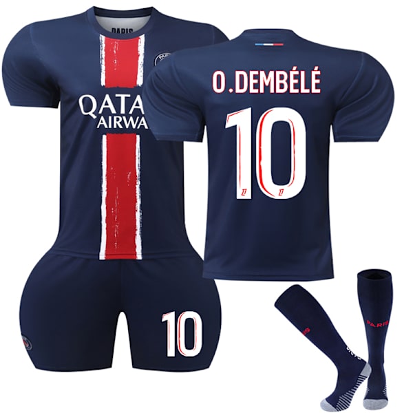 24-25 Paris Saint-Germain Børne Hjemmebanetrøje Nr. 10 Ousmane Dembélé No. 10 Adult XS