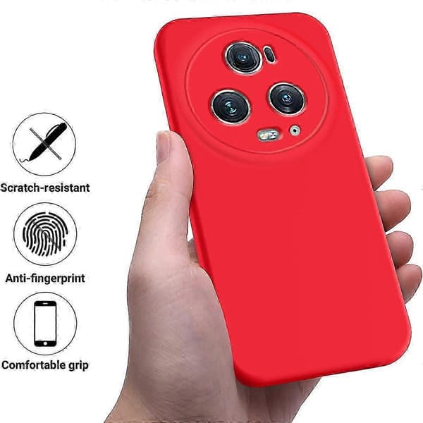 [RM] Ensfarvet flydende silikone-cover med stødabsorbering Red For Honor Magic5 Pro