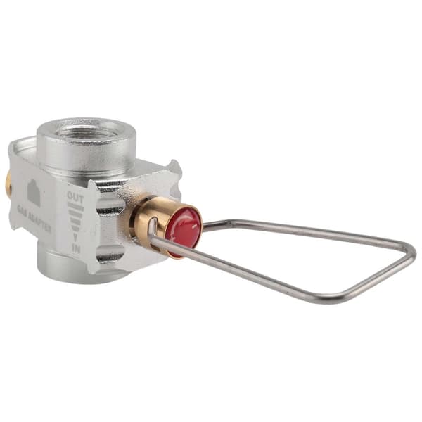 [RM]Camping Gas Saver Plus Gas Converter Shifter Refill Flat Tank Conversion Adapter Camping Gas Adapter Valve Silver