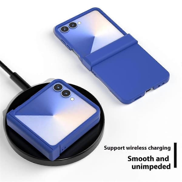 ABEEL Compatible Case for Samsung Galaxy Z Flip7 5G, PC Phone Case with Hinge Protection (Dark Blue)