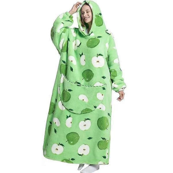 [RM]Alpakka Oversized Hettegenser Bærbar Teppegenser for Kvinner, Søt Sherpa Pullover Hettegenser Teppe SYR26