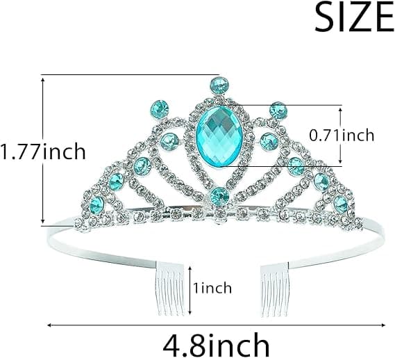 3 st Flickdiadem Strassdiadem Kristallhårband Prinsesskrona