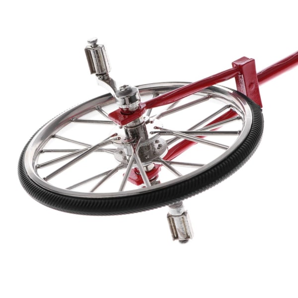 1:10 Skala Alloy Diecast Unicycle Model Replica Bike Toy Red