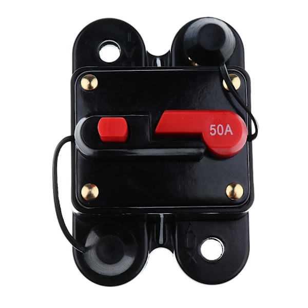 DC 12v 24V bilstereo inline strömbrytare säkring manuell återställningsbrytare 50 amp