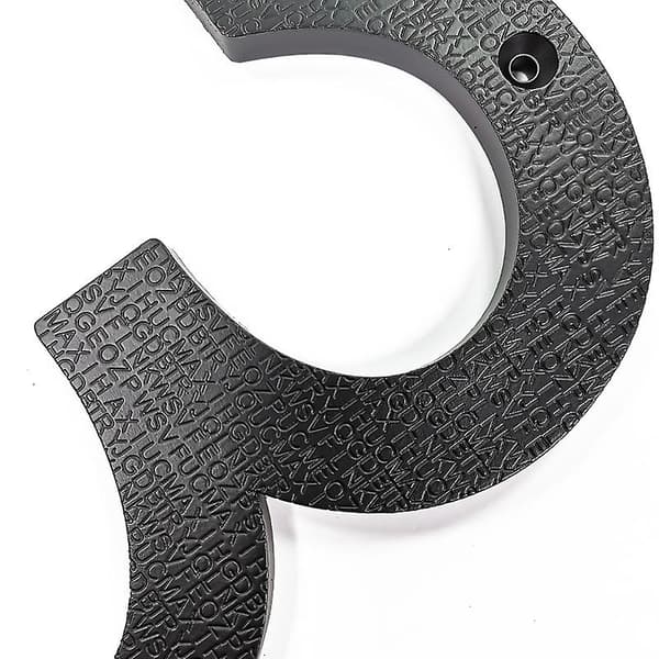 Husnummerskylt moderna dörrnummer skyltplatta zinklegering husadressnummer (3, svart) 20 cm