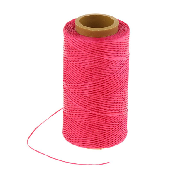1 rulle sytråd för DIY läderhantverkstillbehör, Rosa