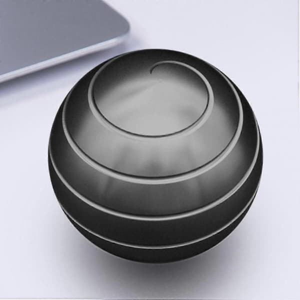 [RM] Gyroskop Fidget Dekompressionslegetøj Optisk Illusion Bold Sort Lille