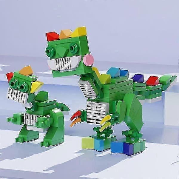 Pianosaurus Smilende Væsner Byggeklodsfigurer (2-pak, 15 cm)