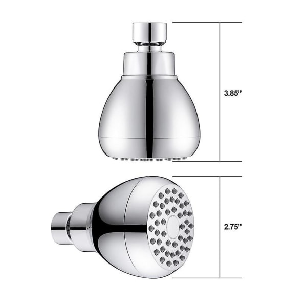 Högtrycksduschhuvud - Anti-läckage fast duschhuvud - Vinkeljusterbar metallsvängkulled