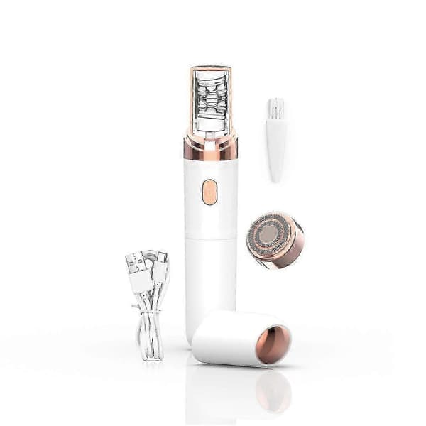 2026 Nyeste 3.0 Trådløs Ansigts Epilator og Øjenbrynsskraber - 2-i-1 Epilator White