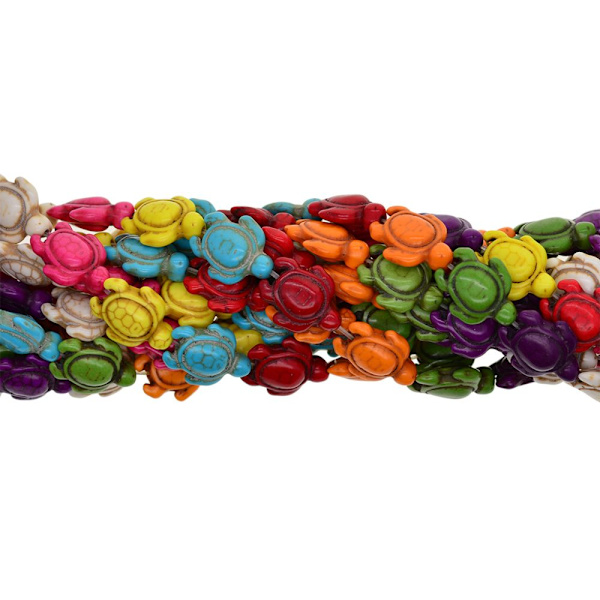 Howlite turkos lösa pärlor DIY halsband armband smycken sköldpaddspärlor