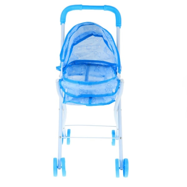 Hopfällbar Mini Barnvagn Barnvagn Barnvagn Barnvagn Låtsaslek Leksaker Blå