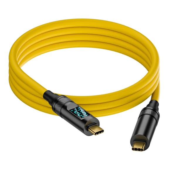 [RM]2025 Seneste Model xiwai USB-C til USB C 100W 20Gbps Strøm- og Datakabel med Smart LED-Skærm 8K Type-C Han til Han til Bærbar Computer Disk Telefon