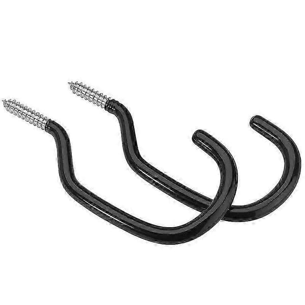 10-pack standard cykelförvaringskrokar i rostfritt stål, cykelväggkrok, svart