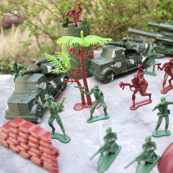 500 st plast soldat 4 cm army figur leksak för armé sand scen modell 2857 |  Fyndiq