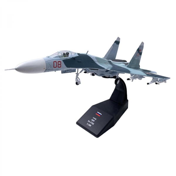 1:100 Sukhoi Su-27 Jaktflygplan Metallmodell Flygplan Samlarleksak Present