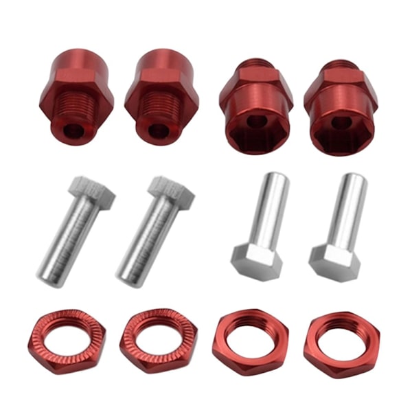 12mm till 17mm Hjul Hex Nav Adapter Konvertering för Röd 1/10 RC Bil